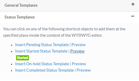 Design Elements Status