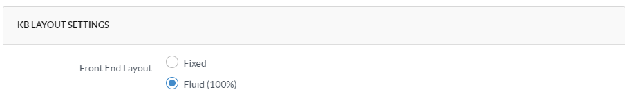 Knowledge Base Layout Settings